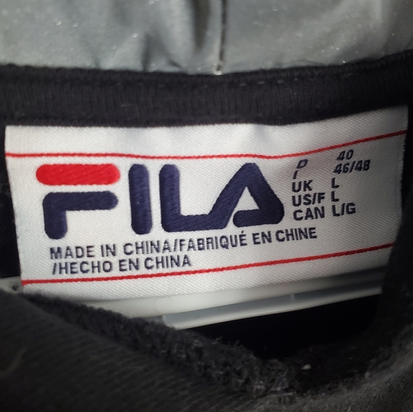 🔥3 for $35 | Fila | Black and Grey Reflective Cropped Hoodie - Picture 6 of 7